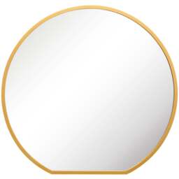 MirrorOutlet The Circulus Gold Framed Circular Wall Mirror 126 x 120cm - Size: 120 x 126cm - Wilko
