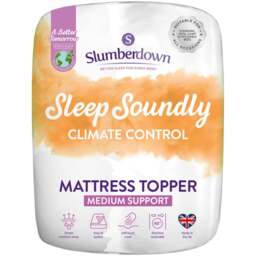 Slumberdown Double Sleep Soundly Climate Control Mattress Topper - White - Wilko