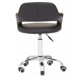 Premier Housewares Black PU Home Office Chair with Curved Back - Size: 51 x 50 x 94cm - Multi - Interiors by Premier - Wilko - thumbnail 5