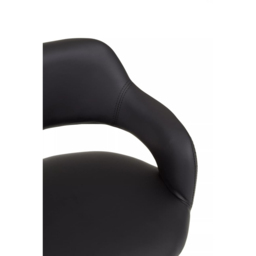 Premier Housewares Black PU Home Office Chair with Curved Back - Size: 51 x 50 x 94cm - Multi - Interiors by Premier - Wilko - thumbnail 6
