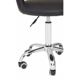 Premier Housewares Black PU Home Office Chair with Curved Back - Size: 51 x 50 x 94cm - Multi - Interiors by Premier - Wilko - thumbnail 7