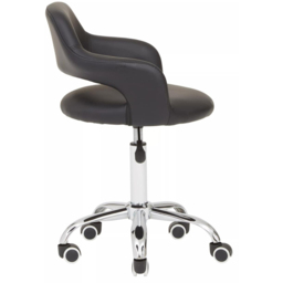 Premier Housewares Black PU Home Office Chair with Curved Back - Size: 51 x 50 x 94cm - Multi - Interiors by Premier - Wilko - thumbnail 4