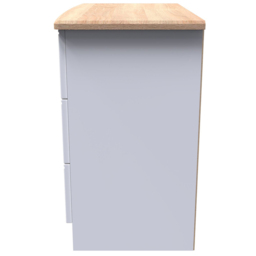 Crowndale Victoria 3 Drawer White Ash and Oak Chest of Drawers - Wilko - thumbnail 4