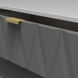 Crowndale Diamond 4 Drawer Matt Shadow and Grey Chest of Drawers - Wilko - thumbnail 6
