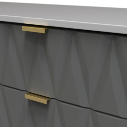 Crowndale Diamond 4 Drawer Matt Shadow and Grey Chest of Drawers - Wilko - thumbnail 7