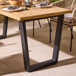 Rowlinson Oslo 4 Seater Natural Dining Set - Brown - Wilko - thumbnail 7