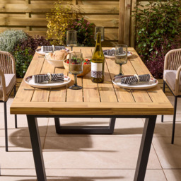 Rowlinson Oslo 4 Seater Natural Dining Set - Brown - Wilko - thumbnail 6