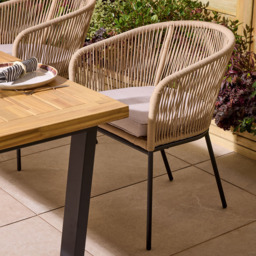 Rowlinson Oslo 4 Seater Natural Dining Set - Brown - Wilko - thumbnail 5