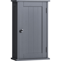 Bath Vida Priano Single Door Grey Wall Mounted Bathroom Cabinet - Size: 50 x 30 x 14cm - Wilko - thumbnail 3