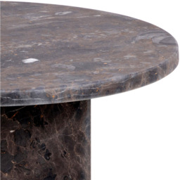 Florence Naxos Marron Marble Round Side Table - Grey - Furniture To Go - Wilko - thumbnail 6