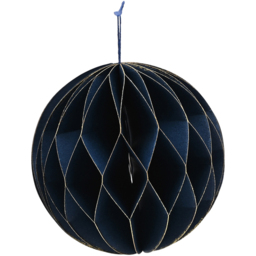 The Seasonal Gift Co Dark Blue Paper Bauble with Gold Edge 10cm 3 Pack - The Seasonal Gift Co. - Wilko - thumbnail 4