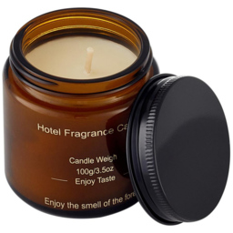 H&O Direct Lemon and Rose Soy Wax Scented Candle - Size: 6.5 x 6 x 6cm - Brown - Wilko - thumbnail 3