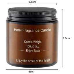 H&O Direct Lemon and Rose Soy Wax Scented Candle - Size: 6.5 x 6 x 6cm - Brown - Wilko - thumbnail 5