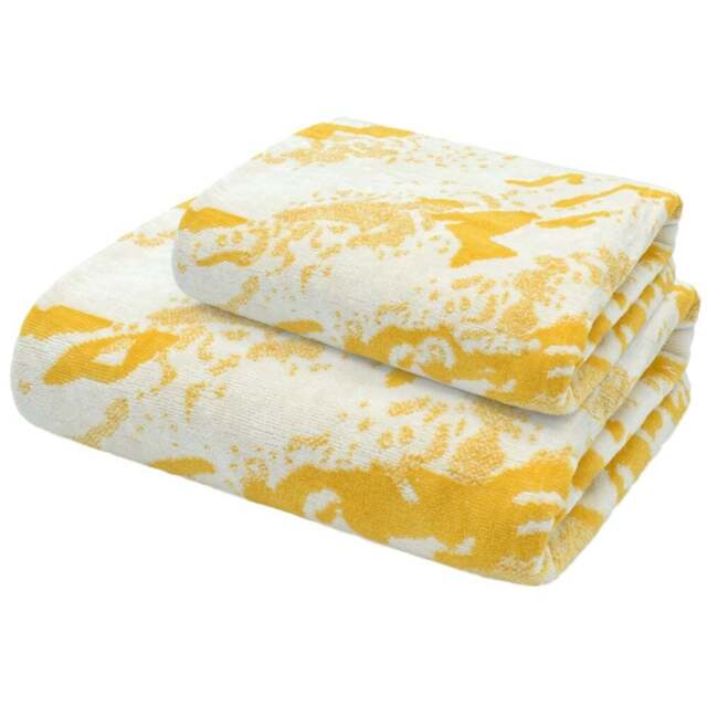Velosso Marble Gold Hand Towel Set of 2 - Yellow - Wilko - image 1