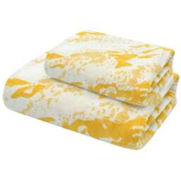 Velosso Marble Gold Hand Towel Set of 2 - Yellow - Wilko