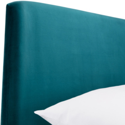 Julian Bowen Frida Double Teal Curved Velvet Bed - Blue - Wilko - thumbnail 6