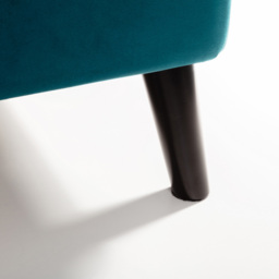 Julian Bowen Frida Double Teal Curved Velvet Bed - Blue - Wilko - thumbnail 7