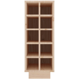 vidaXL 10 Bottle Natural Brown Freestanding Wine Cabinet - Size: 61 x 23 x 34cm - Wilko - thumbnail 5