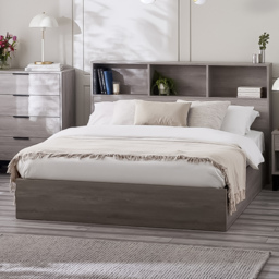 Julian Bowen Bali Double Grey Oak Storage Ottoman Bed - Wood - Wilko - thumbnail 1