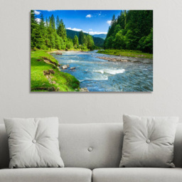 Benjamin Tate Design Beautiful Scenery Canvas 46 x 31cm - Green - Wilko - thumbnail 4