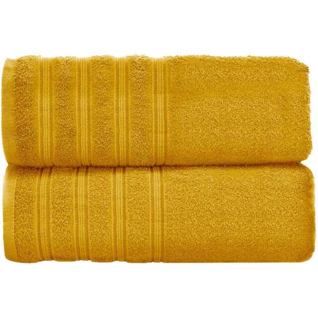 Velosso Hampi Cotton Yellow Bath Sheet Set of 2 - Wilko - image 1