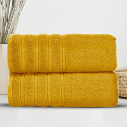 Velosso Hampi Cotton Yellow Bath Sheet Set of 2 - Wilko - thumbnail 3
