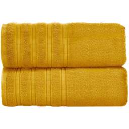 Velosso Hampi Cotton Yellow Bath Sheet Set of 2 - Wilko