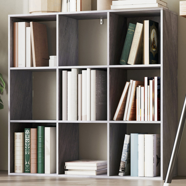 HOMCOM 9 Cube Marble Grey Storage Unit - Size: 91.0 cm x 29.5 cm x 91.0 cmcm - Wilko - image 1