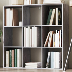 HOMCOM 9 Cube Marble Grey Storage Unit - Size: 91.0 cm x 29.5 cm x 91.0 cmcm - Wilko - thumbnail 1