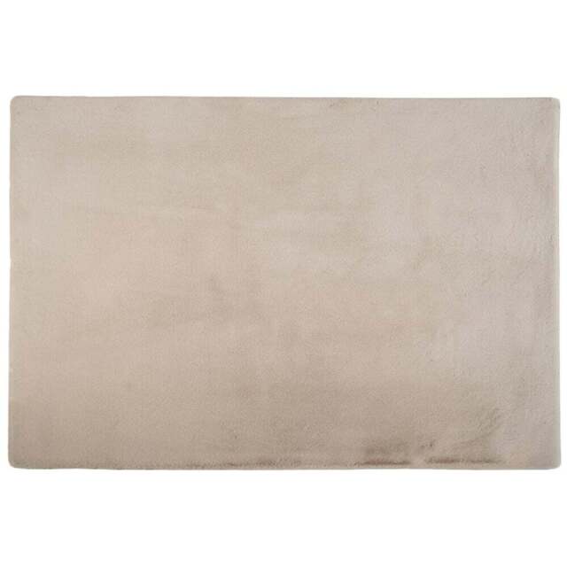 Deluxe Rabbit Faux Fur Rug  - Biscuit/140cm - Wilko - image 1