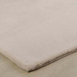 Deluxe Rabbit Faux Fur Rug  - Biscuit/140cm - Wilko - thumbnail 6