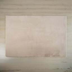 Deluxe Rabbit Faux Fur Rug  - Biscuit/140cm - Wilko - thumbnail 3