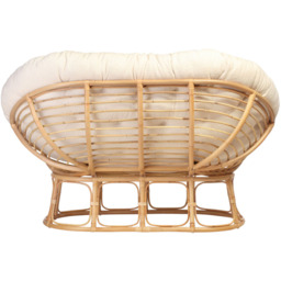 Desser Furniture Papasan 2 Seater Vanila and Natural Sofa - Brown - Wilko - thumbnail 6