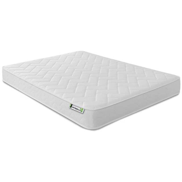 Starlight Beds Deluxe Double White Memory Foam with Spring Mattress - Wilko - image 1