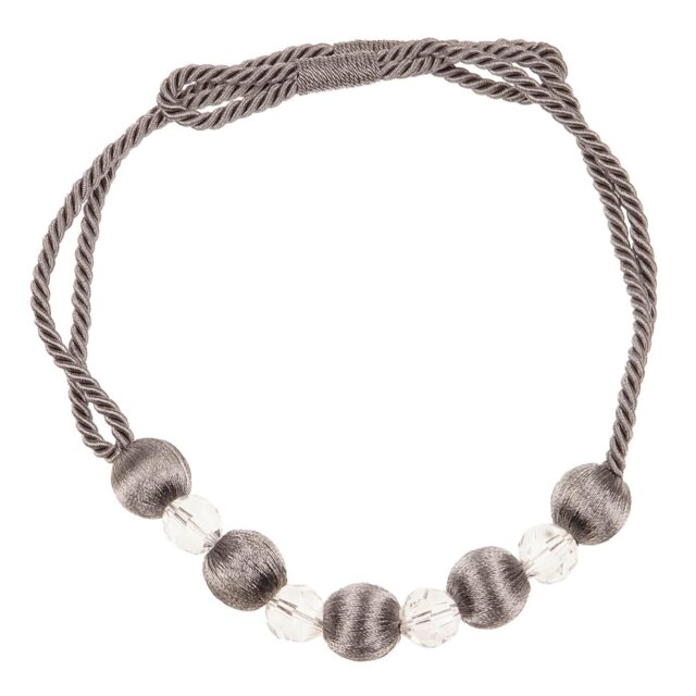 Bead Covered Yarn Tieband - Silver - Wilko - image 1