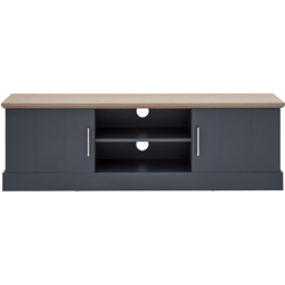 GFW Kendal 2 Door 2 Shelf Slate Blue Large TV Unit - Size: 39 x 150 x 48cm - Wilko - thumbnail 5