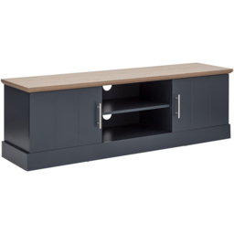GFW Kendal 2 Door 2 Shelf Slate Blue Large TV Unit - Size: 39 x 150 x 48cm - Wilko - thumbnail 3