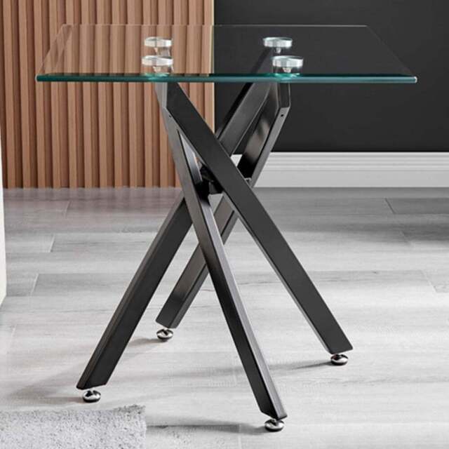 Furniturebox Tavalo Black Side Table - Size: 55 x 55 x 55cm - Wilko - image 1