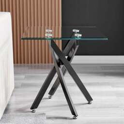 Furniturebox Tavalo Black Side Table - Size: 55 x 55 x 55cm - Wilko - thumbnail 7