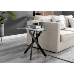 Furniturebox Tavalo Black Side Table - Size: 55 x 55 x 55cm - Wilko - thumbnail 3