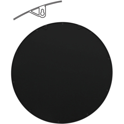 MirrorOutlet The Circulus Black Metal Round Window Garden Wall Mirror 80 x 80cm - Size: 80 x 80 x 3cm - Wilko - thumbnail 5