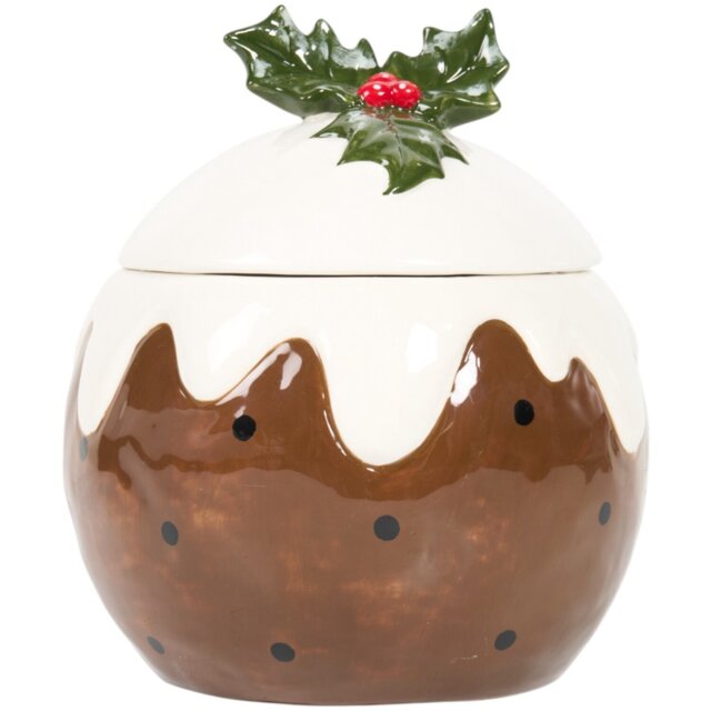 Christmas Pudding Cookie Jar Brown - A Timeless Christmas - Wilko - image 1