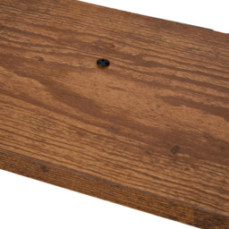 Living and Home 3 Shelf Wooden Wall-Mounted Floating Shelf with Wire Basket - Size: 15.5 x 40 x 14.7cm - Dark Wood - Wilko - thumbnail 7