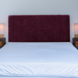 Bedmaster Valencia Small Double Aubergine Chenille Plain Headboard - Purple - Wilko
