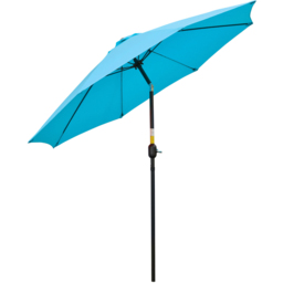 Outsunny Blue Crank and Tilt Parasol 2.6m - Size: 3m - Wilko