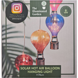 Solar Hot Air Balloon Hanging Light - The Illuminated Garden - Wilko - thumbnail 3