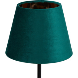 Lighting Collection Posner Green Velvet Tapered Lamp Shade 20cm - Size: 17 x 21 x 21cm - Emerald - Wilko
