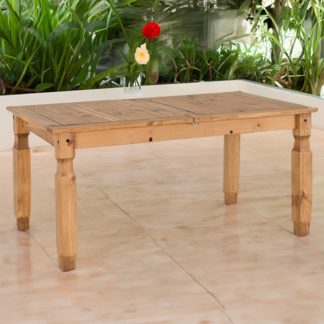 Seconique Corona Extending Dining Table Distressed Waxed Pine - Size: 6 Seater - Brown - Wilko - image 1