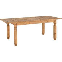 Seconique Corona Extending Dining Table Distressed Waxed Pine - Size: 6 Seater - Brown - Wilko - thumbnail 5