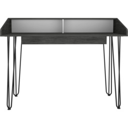 Dallas Home Office Desk White and Carbon Grey - Size: 55 x 120 x 90cm - Wilko - thumbnail 3